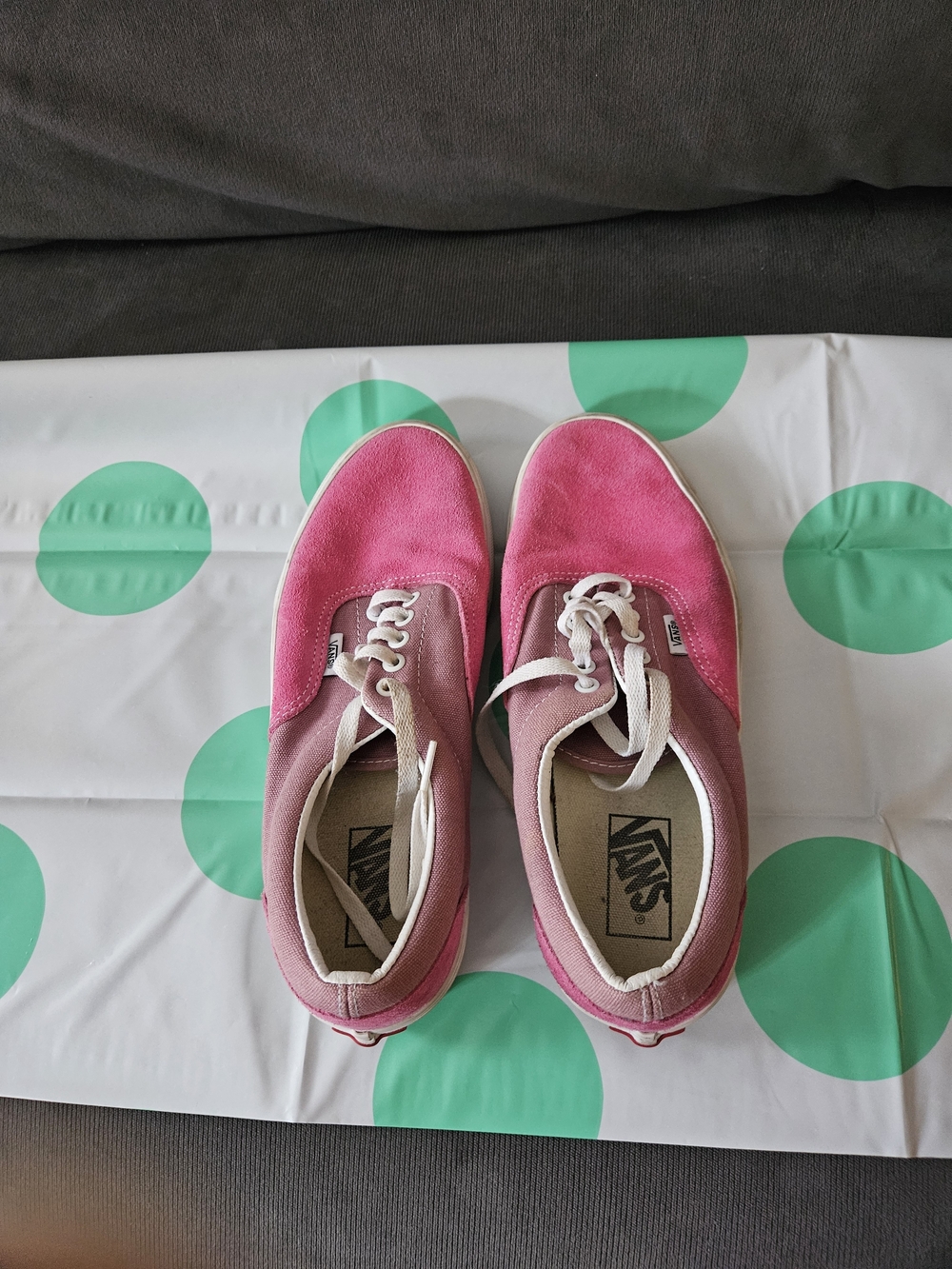 Vans Women's Pink Suede Lace-Up Sneakers